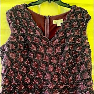 Purple lace sequins dress size 10